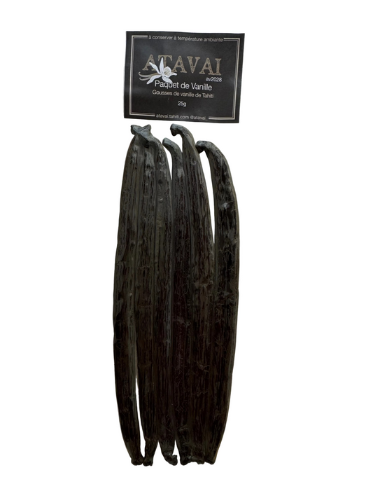 Les gousses de vanille de Tahiti - 25g